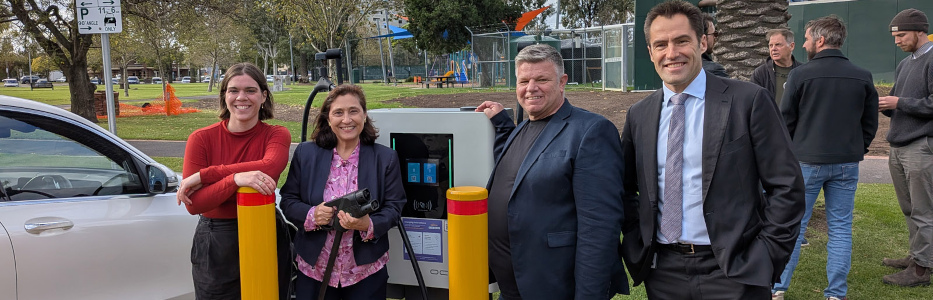Neighbourhood battery includes EV fast charger with disability provisions