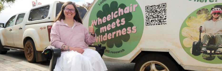 Clare Reilly completes Munda Biddi trail in a wheelchair
